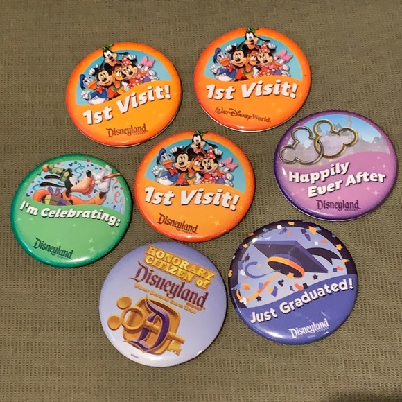 Disney Accessories Disneyland And Disney World Buttons Poshmark